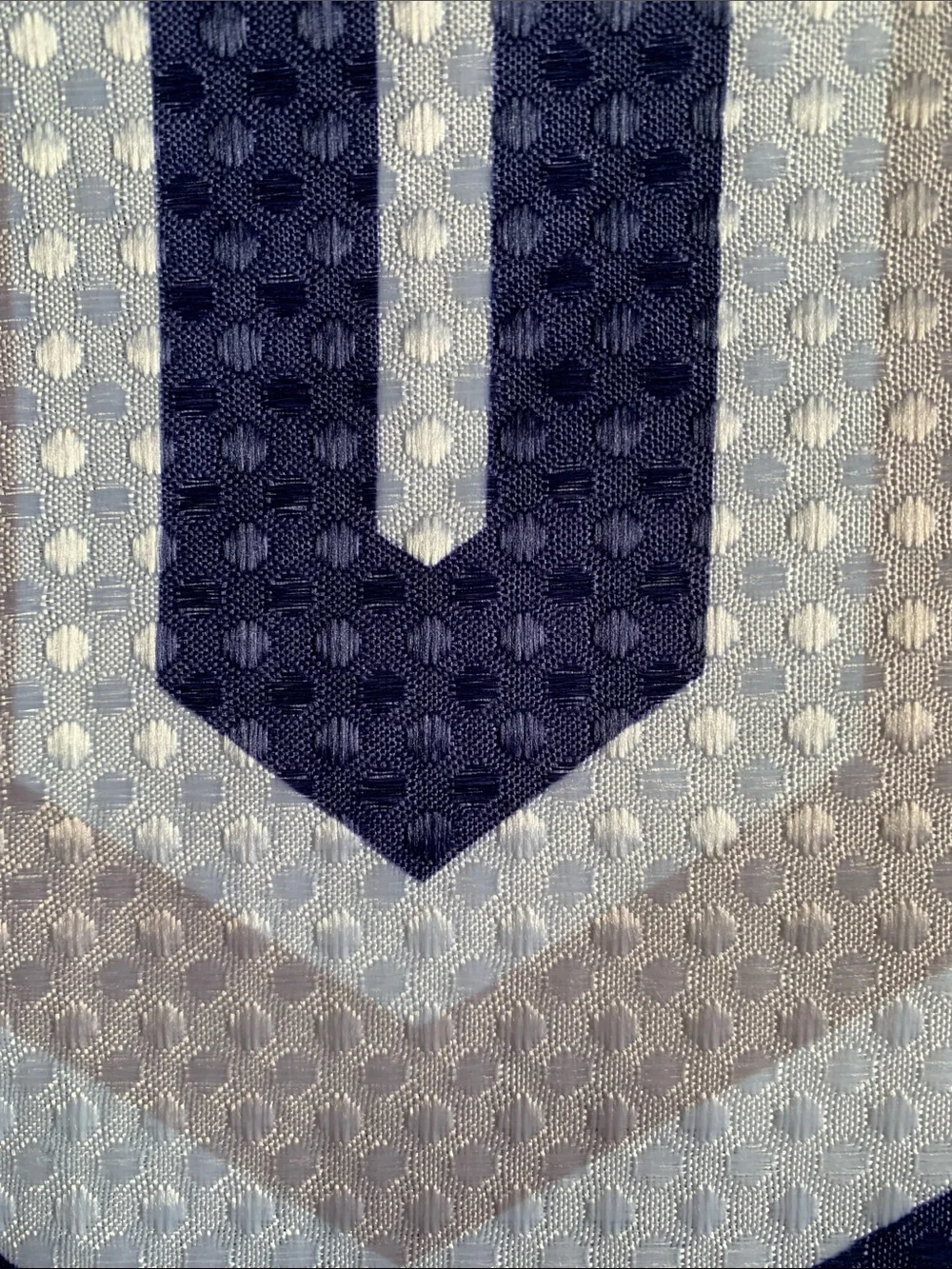 Mainstays Navy and Gray Geometric Shower Curtain Panel